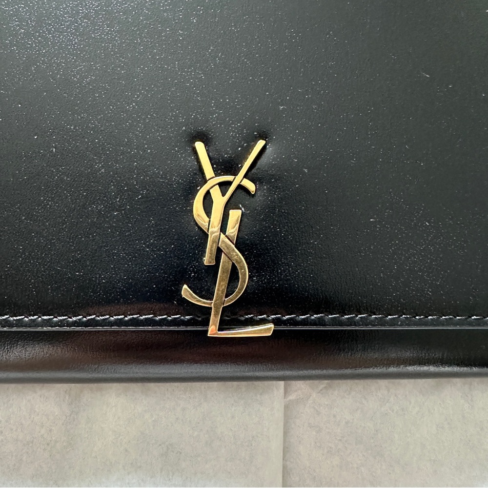 Saint Laurent Black and Gold Chain Wallet - Picture 4 of 10